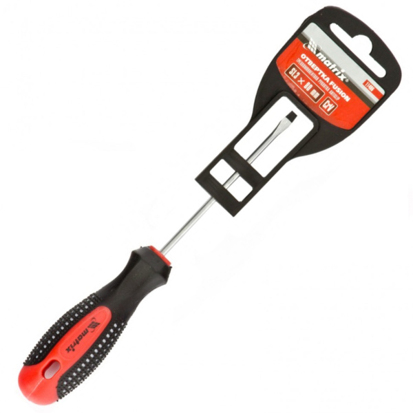 Отвертка Anti-Slip SL3 х 80 мм двухкомпонентная рукоятка MATRIX
