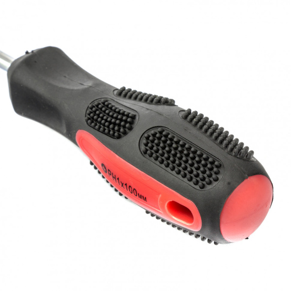 Отвертка Anti-Slip PH1 х 100 мм двухкомпонентная рукоятка MATRIX