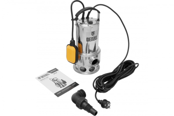 Насос дренажный Denzel DPL800X, 800Вт, подъем 7м, 16500л/ч