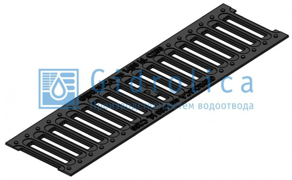 Решетка водоприемная Gidrolica Standart  РВ-10. 13,6. 50 щелевая чугунная ВЧ