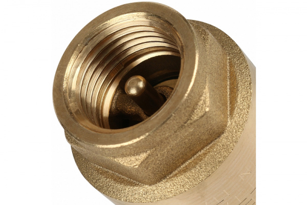 Обратный клапан пружинный, муфтовый, с металлическим седлом, 1