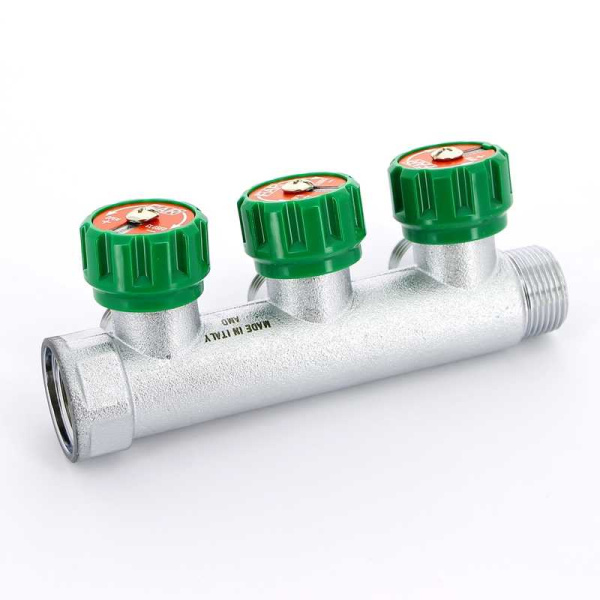 Коллектор FAR 1″x3/4″ на 3 выхода «евроконус» (ВР-НР)FK 38 22 134