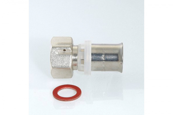 Соединитель пресс накидной гайкой 20х3/4