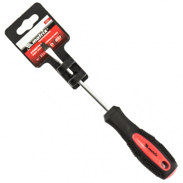 Отвертка Anti-Slip SL5 х 100 мм двухкомпонентная рукоятка MATRIX