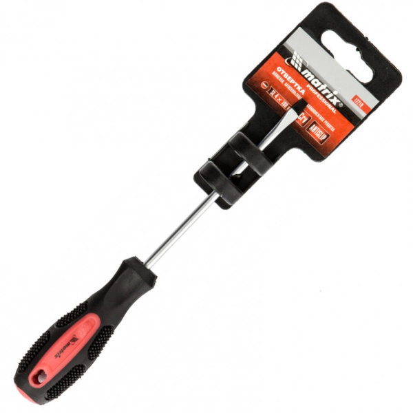 Отвертка Anti-Slip SL4 х 100 мм двухкомпонентная рукоятка MATRIX