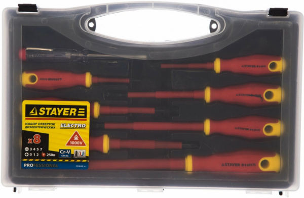 Набор отверток диэлектрических  STAYER ELECTRO 8 предмета