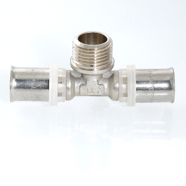 Тройник пресс перех. нар. 16х1/2х16