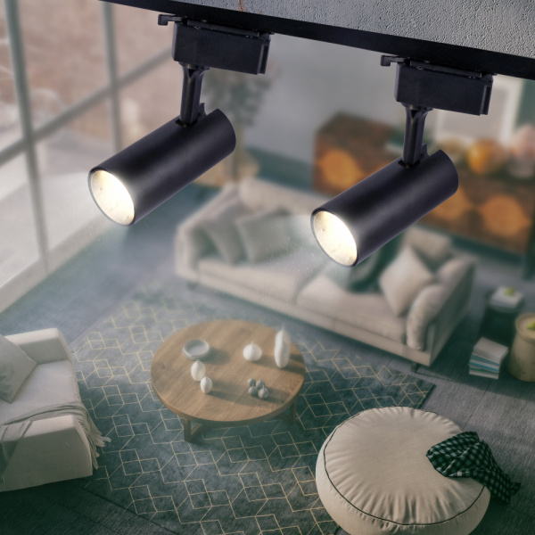 Трековый светильник СОВ 220V 300W 4000К черный