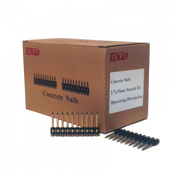 Гвозди по бетону Toua CN EG bullet point 2,7х40мм (1000шт)