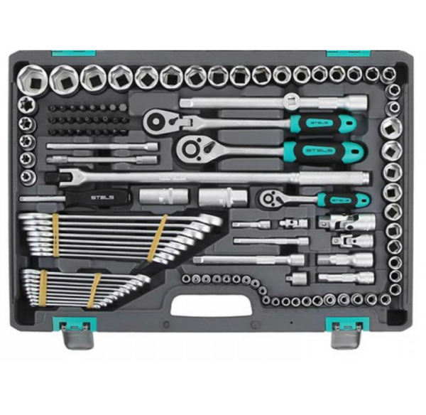 Набор инструментов, 1/2, 3/8, 1/4, STELS 142 предмета