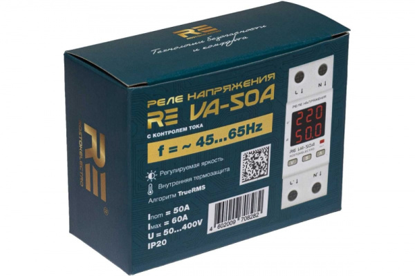 Реле напряжения с контролем тока VA-50A RE