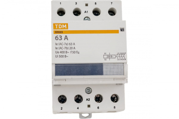 Контактор модульный KM63/3/4-40 4HO TDM