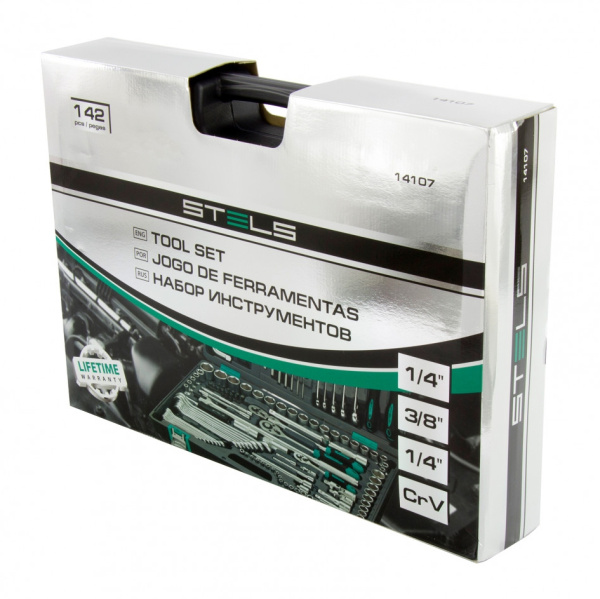 Набор инструментов, 1/2, 3/8, 1/4, STELS 142 предмета