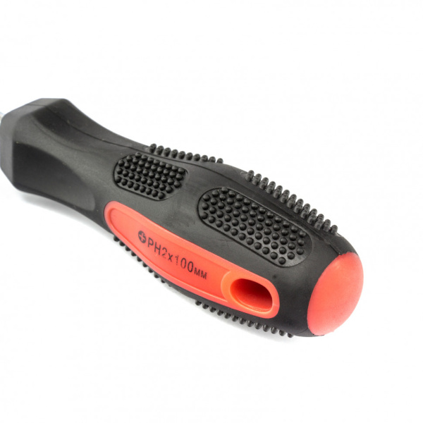 Отвертка Anti-Slip PH2 х 100 мм двухкомпонентная рукоятка MATRIX
