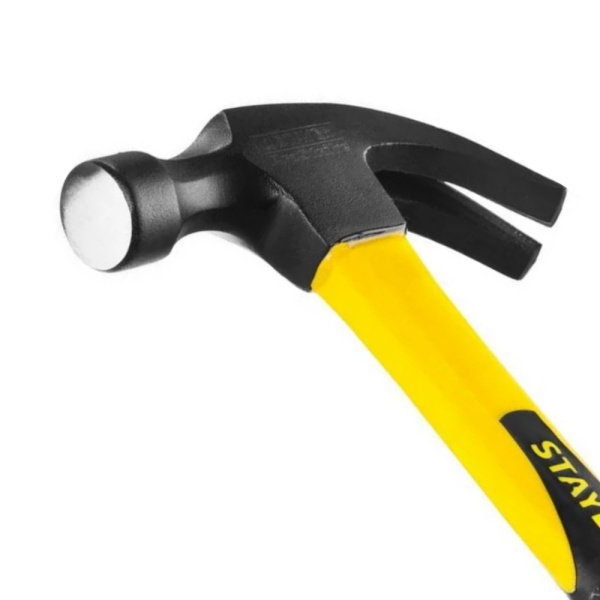Молоток-гвоздодер, фиберглассовая рукоятка STAYER 450 гр