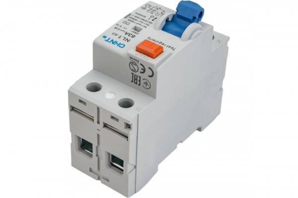 Выключатель авт. диф. тока (УЗО) NXL-63 CHINT 1п+N 16А 30мА тип AC 6кА