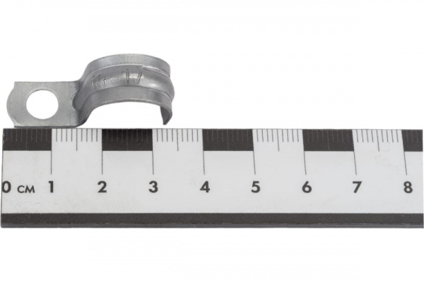 Скоба крепежная однолапковая СМО d16-17мм металл