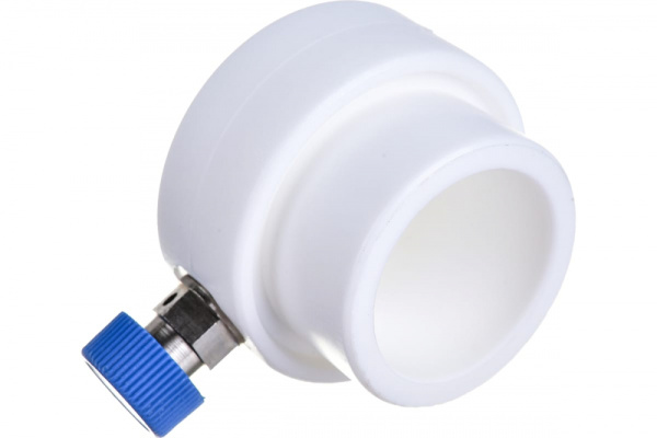 Коллектор полипропиленовый 32 с краном на 2 выходом (цвет ручек синий)