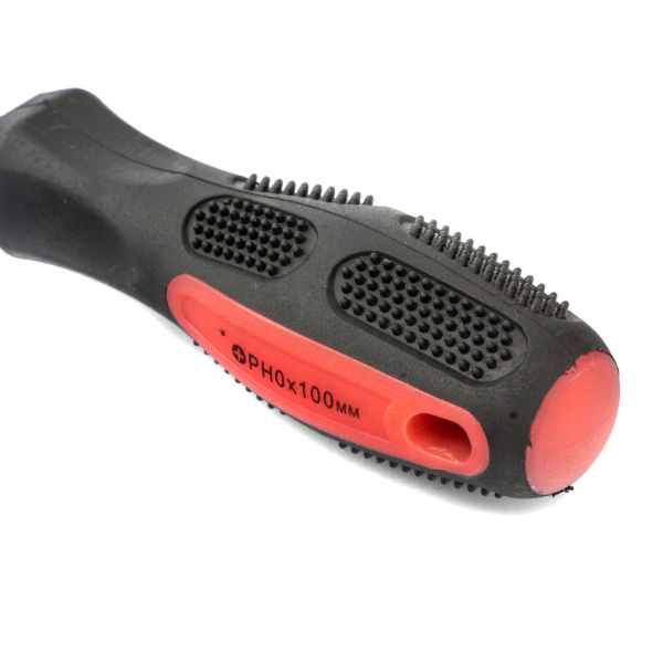 Отвертка Anti-Slip PH0 х 100 мм двухкомпонентная рукоятка MATRIX