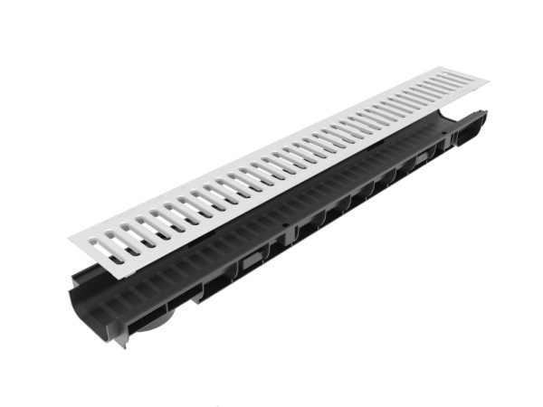 Лоток водоотводный Gidrolica Standart ЛВ-10. 14,5. 6 пластиковый