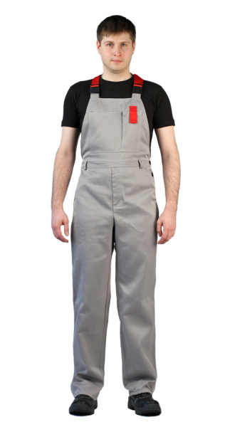 Костюм мужской Рейнир св-серый с красным 52-54 рост 170-176 см