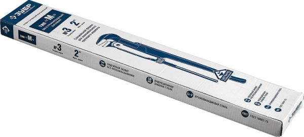 Ключ трубный рычажный ЗУБР ПРОФЕССИОНАЛ прямые губки №3