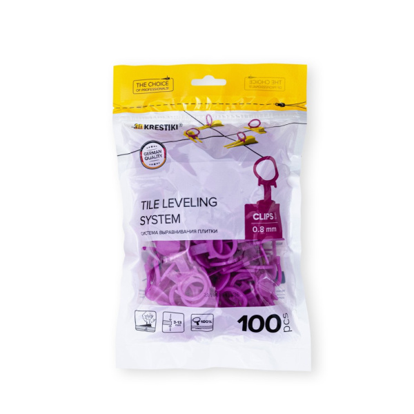 Крестики Система выравнивания плитки 0,8 мм (СВП) (100шт в уп.)