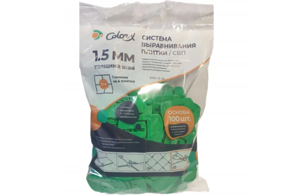 Крестики Система выравнивания плитки 1,5 мм (СВП) (100шт в уп.)