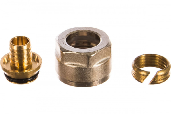 Фитинги компрессионные для труб PE-X 16х2,2х3/4″ STOUT