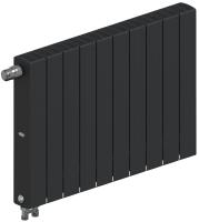 Радиатор Rifar SUPReMO Ventil 500 "антрацит" (RAL 7016) - 10 секций подключение нижнее (левое)