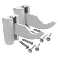 Комплект из 2-х настенных регулируемых кронштейнов Stout для радиаторов, RAL9016 (SKU-0320-000080)