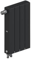 Радиатор Rifar SUPReMO Ventil 500 "антрацит" (RAL 7016) - 4 секции подключение нижнее (левое)