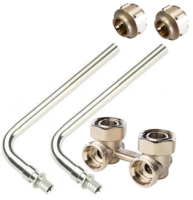 Трубка Stout Г 16/250 (2 шт) + Узел Stout «Угловой» + Соединение Stout G 3/4" (2 шт)