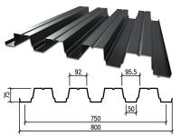 Профнастил оцинкованный НС75 850x6000х0,7мм