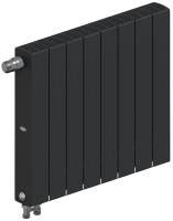 Радиатор Rifar SUPReMO Ventil 500 "антрацит" (RAL 7016) - 8 секций подключение нижнее (левое)