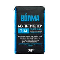 Клей плиточный ВОЛМА Мультиклей Т34 25 кг