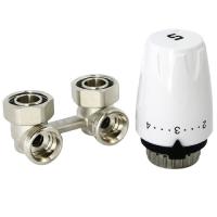 Комплект нижнего подключения угловой Uni-Fitt 3/4" EK для радиаторов Kermi, Rifar 193KIT30