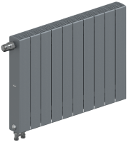 Радиатор Rifar SUPReMO Ventil 500 "титан" - 10 секций подключение нижнее (левое)
