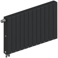 Радиатор Rifar SUPReMO Ventil 500 "антрацит" (RAL 7016) - 12 секций подключение нижнее (левое)