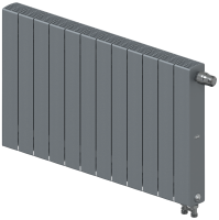 Радиатор Rifar SUPReMO Ventil 500 "титан" - 12 секций подключение нижнее (правое)