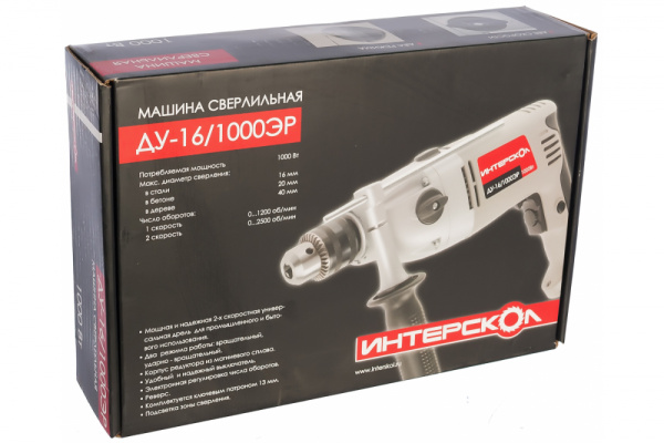 Дрель ударная Интерскол ДУ-16/1000 ЭР