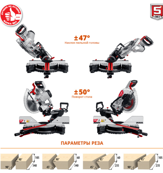 Торцовочная пила ЗУБР ЗПТ-255-1800 ЛМ2