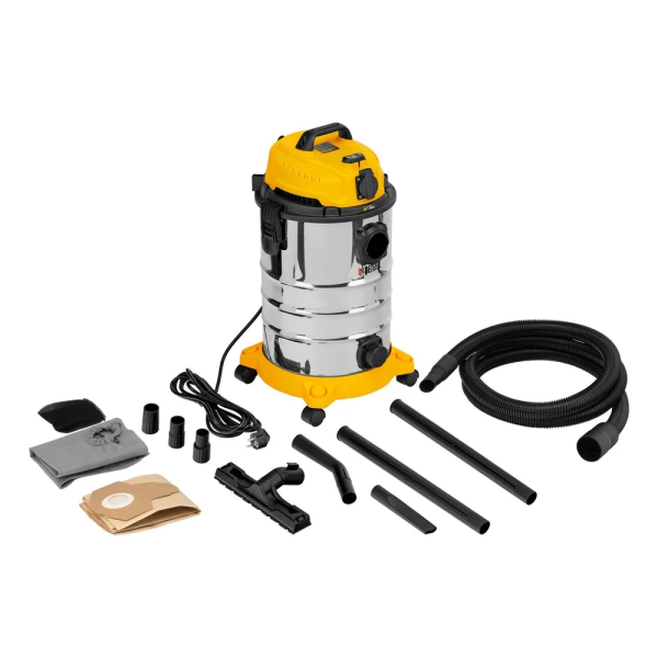 Пылесос LVC30, 1400 Вт, 30л, шланг 3м Denzel