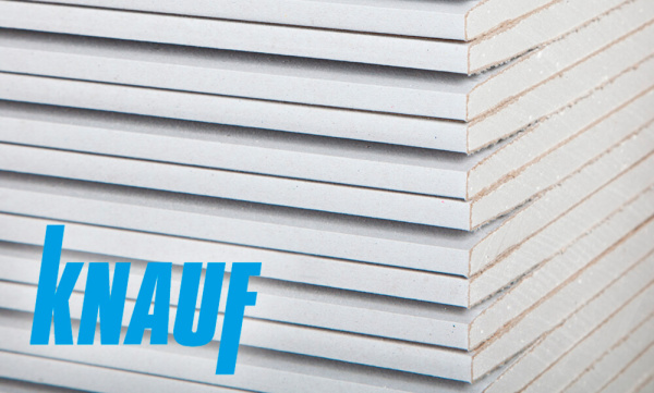 Гипсокартонный лист (ГКЛ) Кнауф (Knauf) стандартный 3000х1200х12,5мм