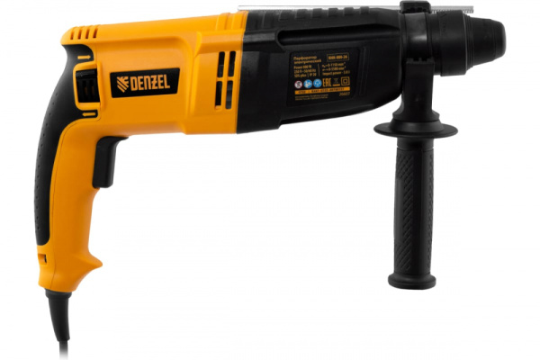 Перфоратор SDS-Plus Denzel RHH-800-26, 800Вт, 3 Дж, 3 плюс 1 реж. Denzel