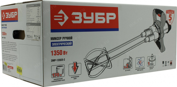 Миксер строителный ЗУБР ЗМР-1350Э-2