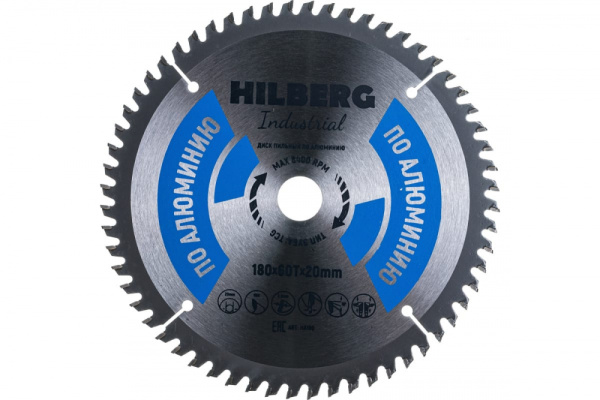 Пильный диск по алюминию HILBERG 180x20xT60